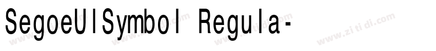 SegoeUISymbol Regula字体转换
